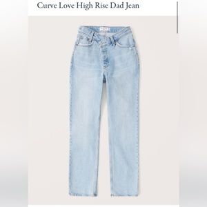 NWT Abercrombie The Dad High Rise Jeans Curve Love
